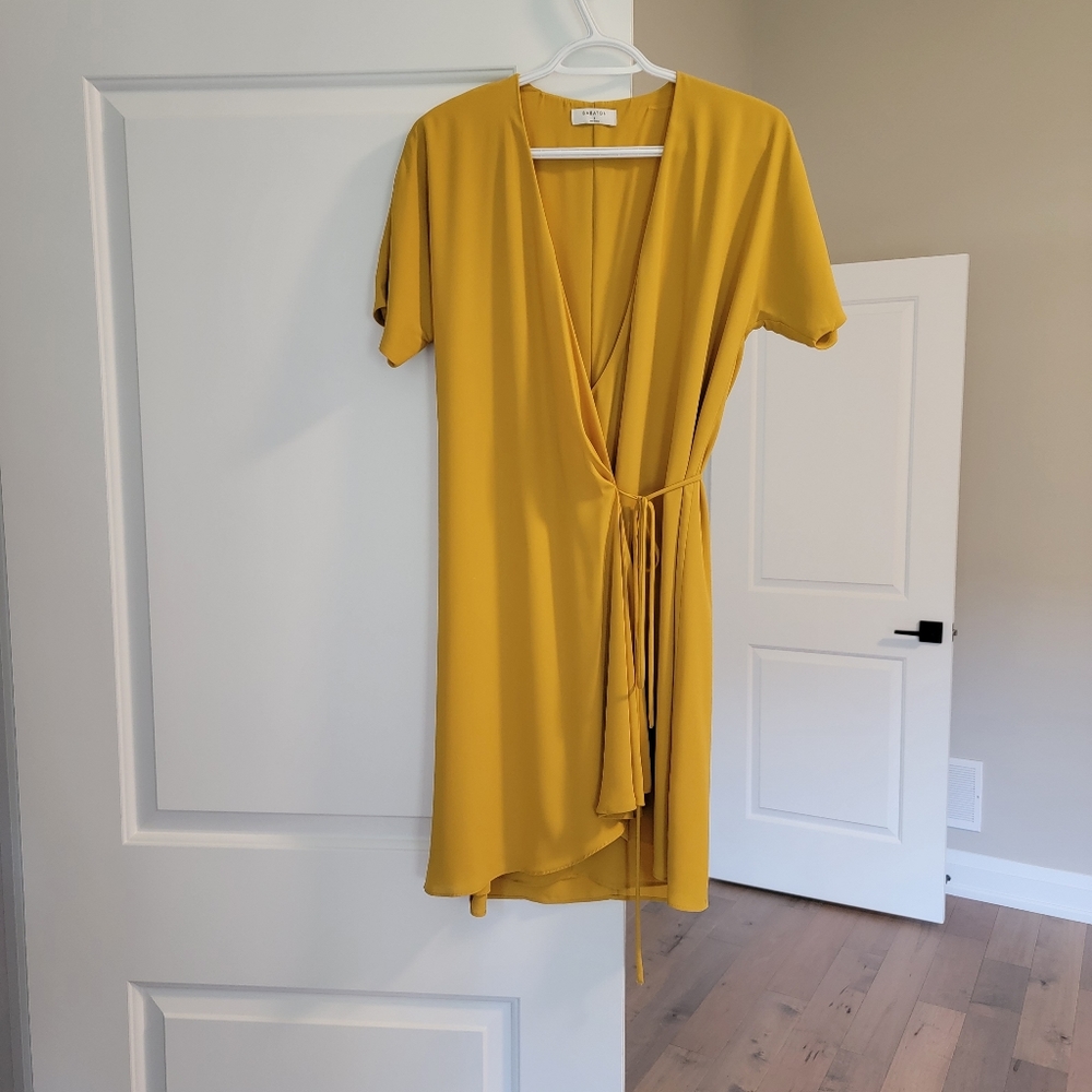 Babaton short sleeve mini wrap dress